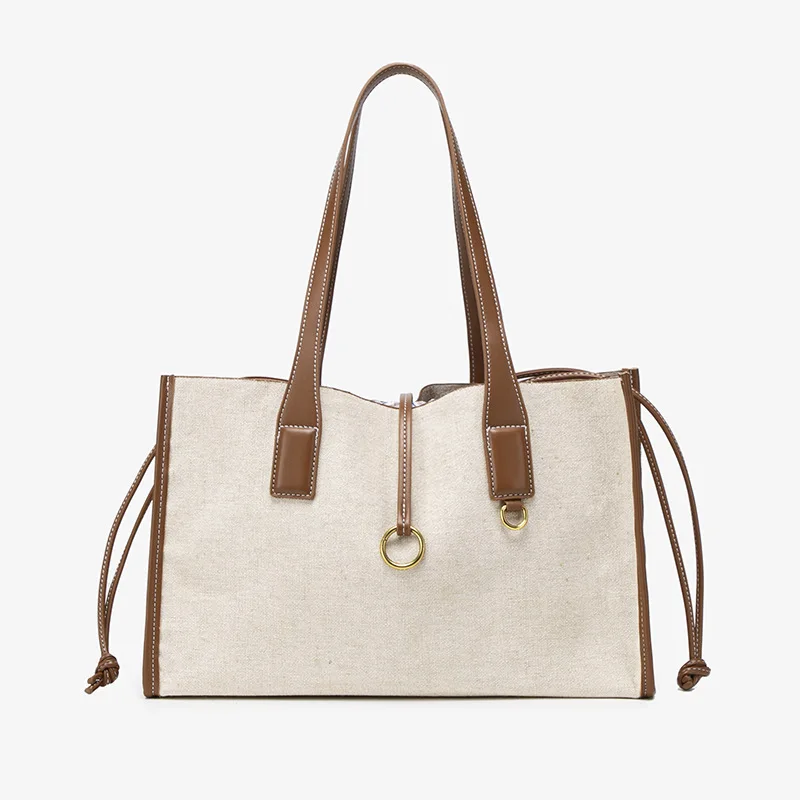 

Новая простая повседневная холщовая сумка, женская сумка на молнии, модная женская квадратная сумка-тоут для покупок