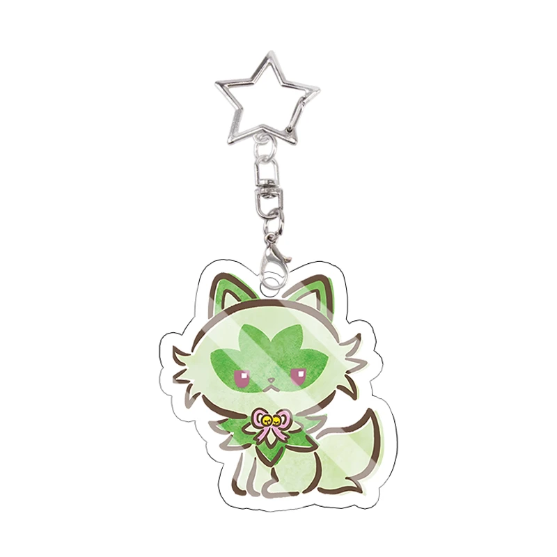 Snorlax Wigglytuff Eevee Acryl-Schlüsselanhänger Kawaii Pachirisu Trendiger Anhänger Taschendekoration Beliebte Modelle Kettenanhänger Geschenk – Detail 18