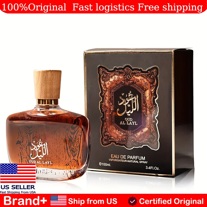 Oud Al Layl Eau De Parfum 100ml Long-Lasting Perfume Spray Arabian Women's Perfume Hair and Body Spray Birthday Gift Portable