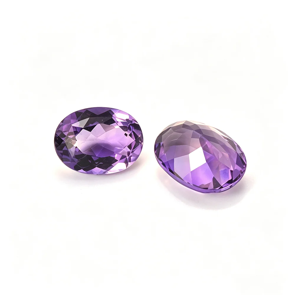 50個-20個セット-アイクリーンアメジスト-3x4mm-9x11mm-オーバルファセットカット-100-本物の天然ルースジェムストーン-ジュエリー製作用