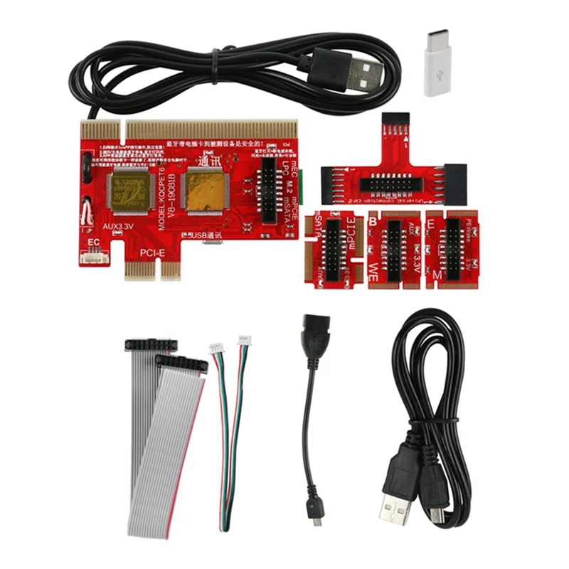 Y06A V8 Multifunction Laptop and Desktop PC Universal Post Diagnostic Test Card Debug Support PCI,PCI-E,LPC,Mini,MSATA