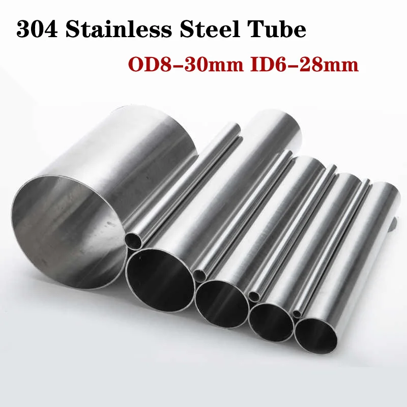 

1 шт., труба из нержавеющей стали 304, капиллярная труба, полая прямая трубка, круглые трубы, гигиеническая трубка, длина 100 мм, 200 мм, 300 мм, 500 мм