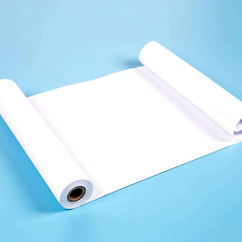 Rollo de papel de dibujo blanco, rollos de papel de pintura para actividades artesanales infantiles y pintura de papel de acuarela