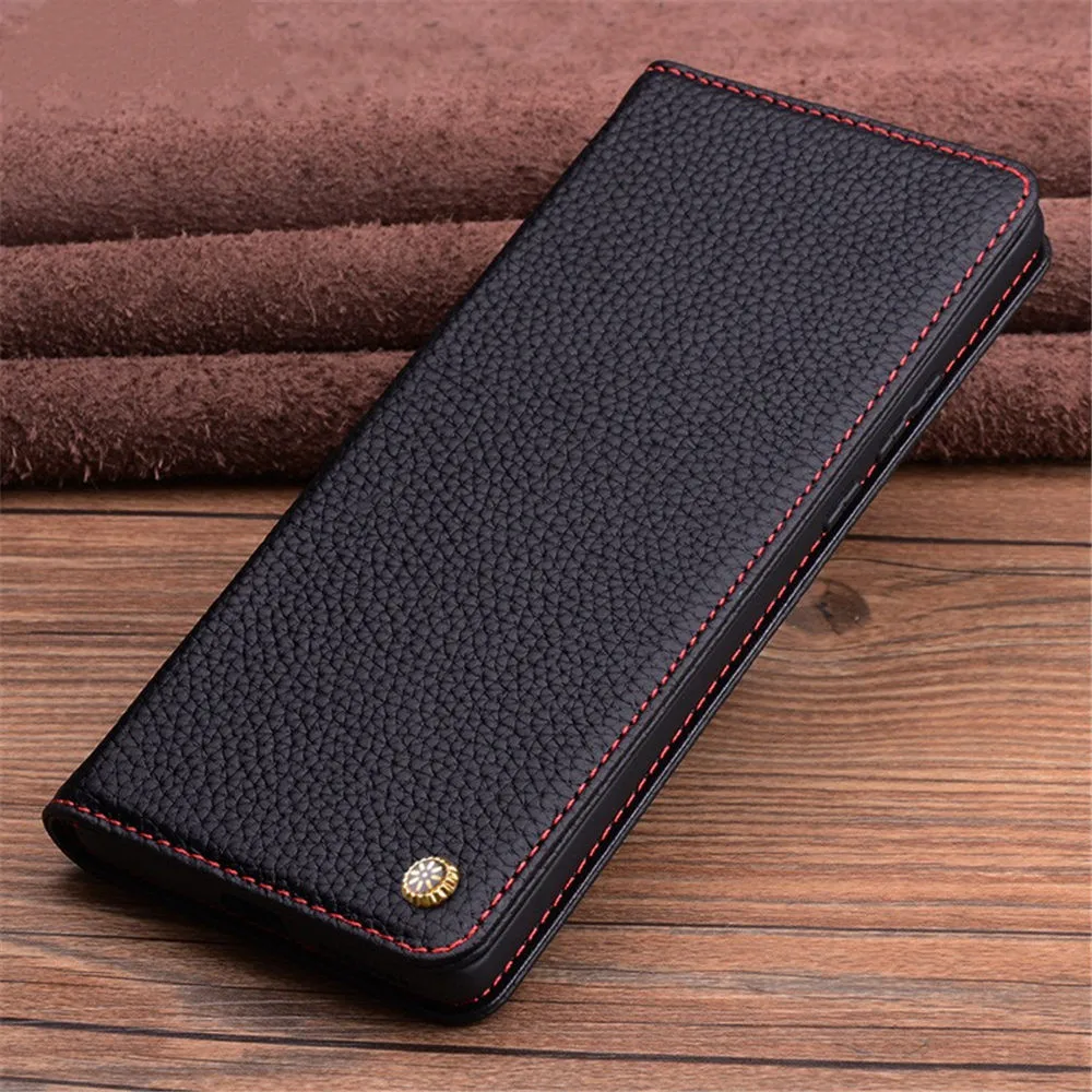 

Чехол-книжка премиум-класса из натуральной яловой кожи для Xiaomi 17 Pro Max 17, чехол-держатель для бизнеса