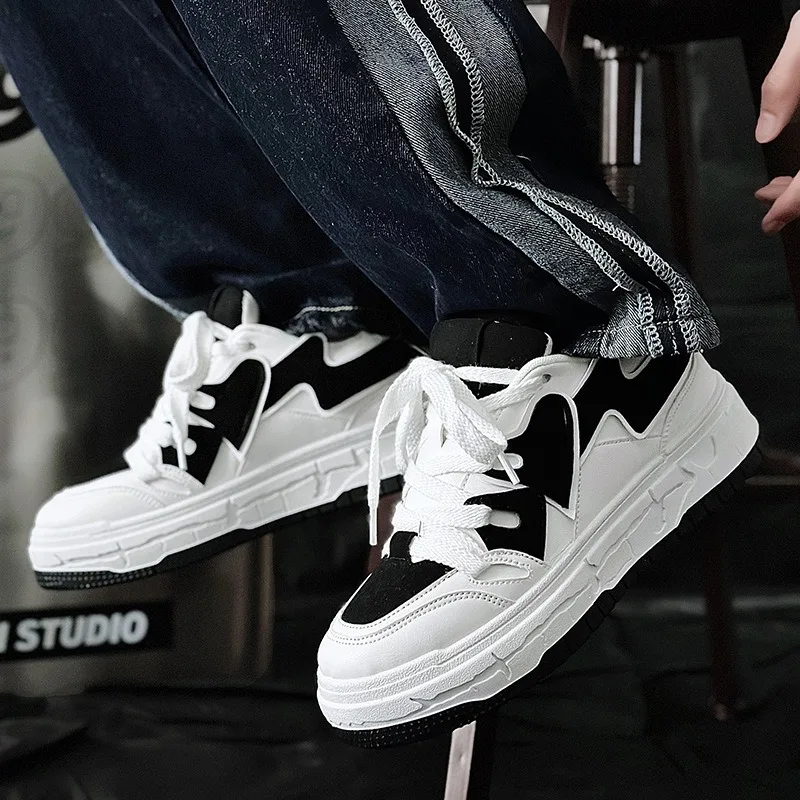 Platform Sneakers Men 2025spring Fashion Star Designer Vulcanized Shoes for Men Casual Sneaker Running Street Skateboarding Shoe