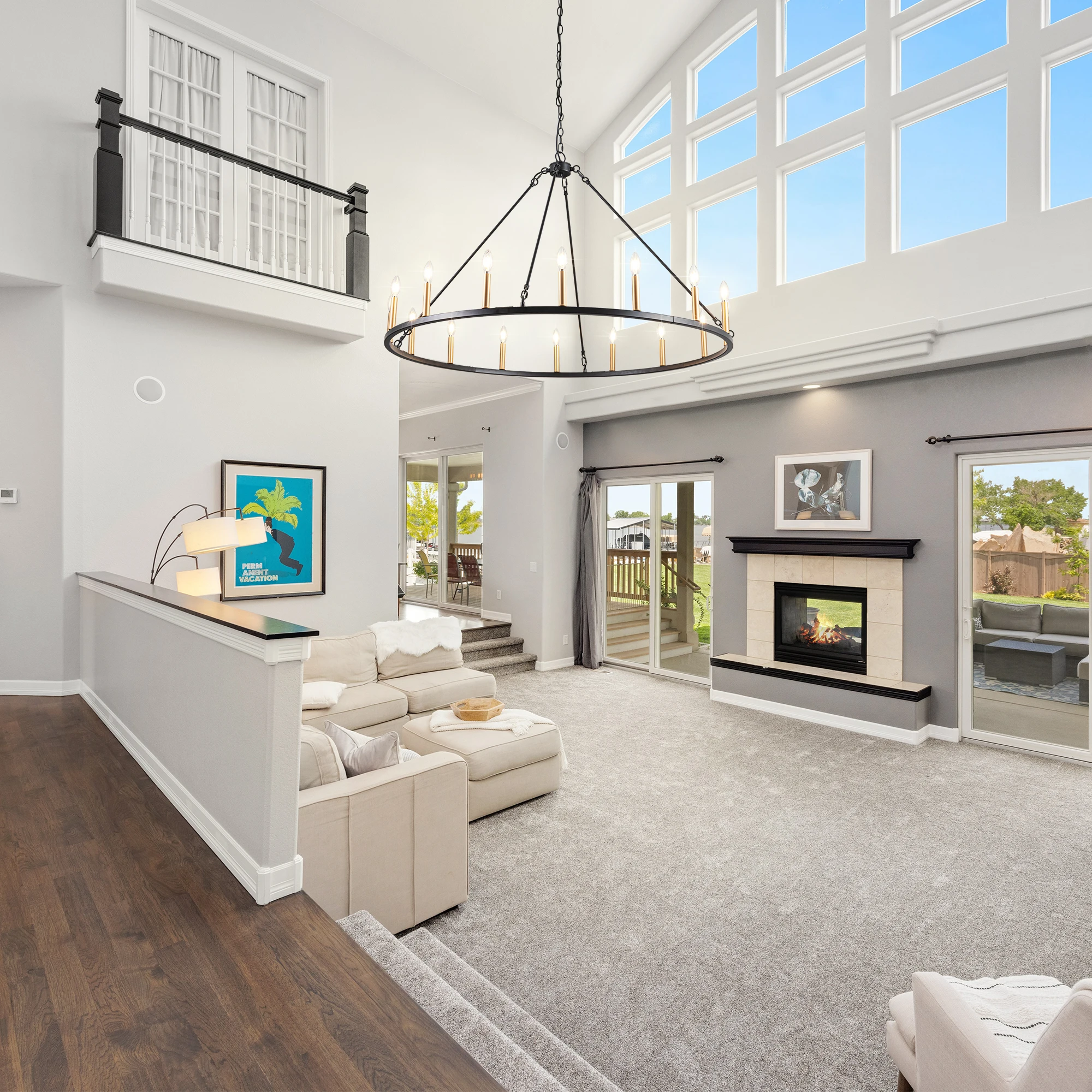 Classic Black Chandeliers Rustic Traditional Farmhouse Chandelier For High Ceilings With Adjustable Chain Foyer Fixtures