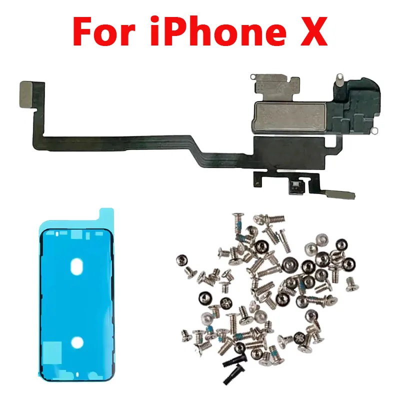 Speaker For iPhone X Xs 11 12 Pro Max XR Proximity Sensor Sound Earpiece Speaker Flex Cable Phone Parts
