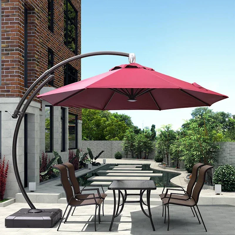 

2023 New Hot Sale Sun Garden Umbrella Waterproof Hanging Cantilever Parasol Curvy Aluminum Outdoor Umbrella