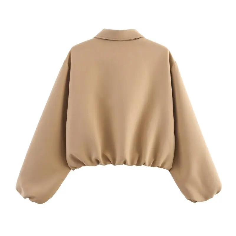 Chaqueta hoada de manga larga con cremallera para mujer, ropa de abrigo, nueva otoño 2025, abrigo corto versátil a la moda ...
