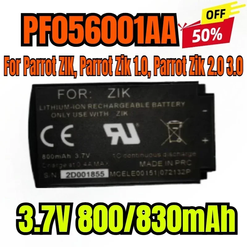 

3.7V 800/830mAh Battery PF056001AA for Parrot ZIK, Parrot Zik 1.0, Parrot Zik 2.0 3.0