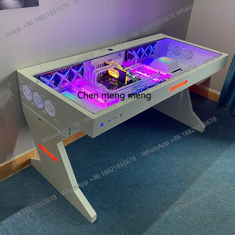 

Computer chassis integrated table high-end fully transparent large chassis cool sci-fi water-cooled e-sports table