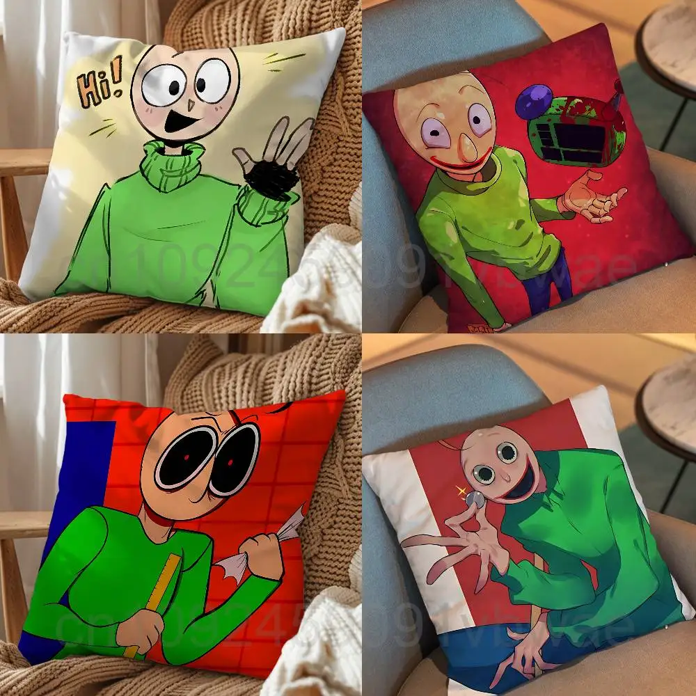 

Absurd game Baldi's Basics day gift Pillow Case Living Room Sofa Cushion Cover Suitable For Home Bedroom Room custom Decoration