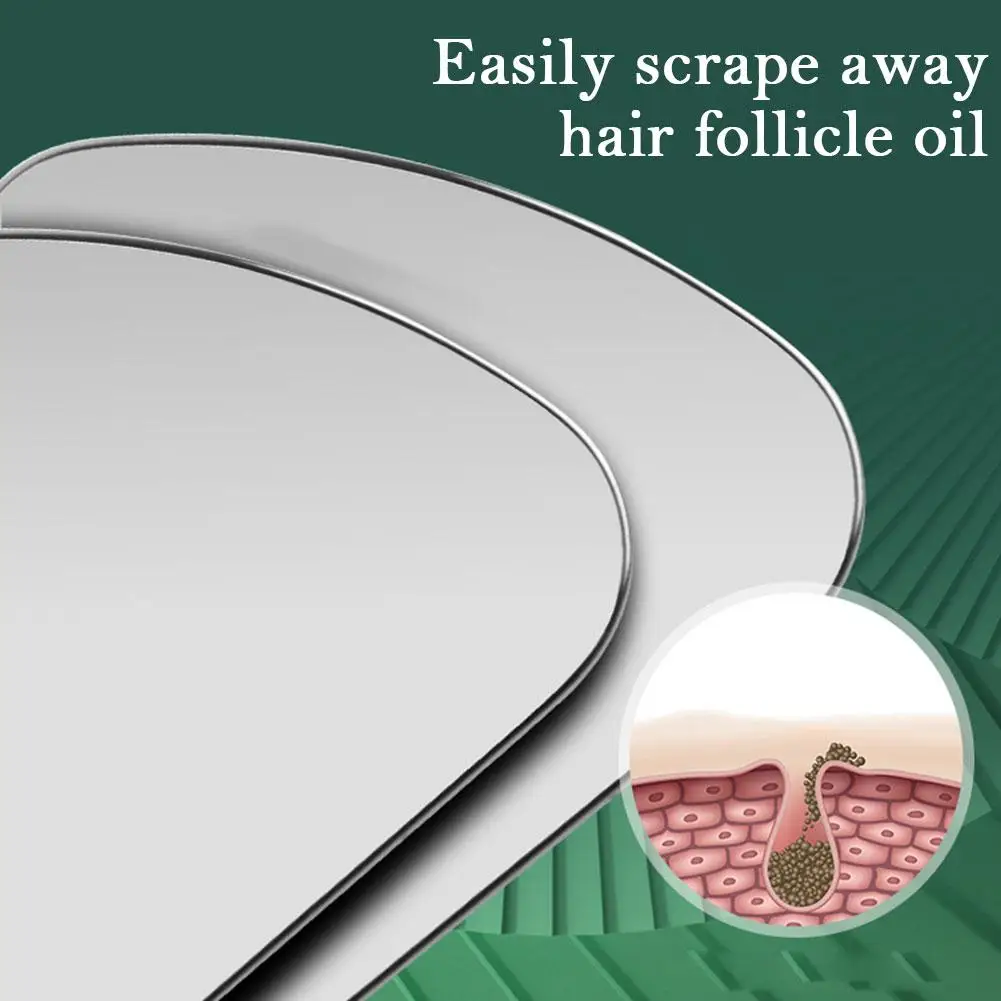 Raschietto per punti neri in acciaio inossidabile Gua Sha raschietto massaggiatore per la cura della pelle massaggiatore per il corpo del collo del viso J5g9