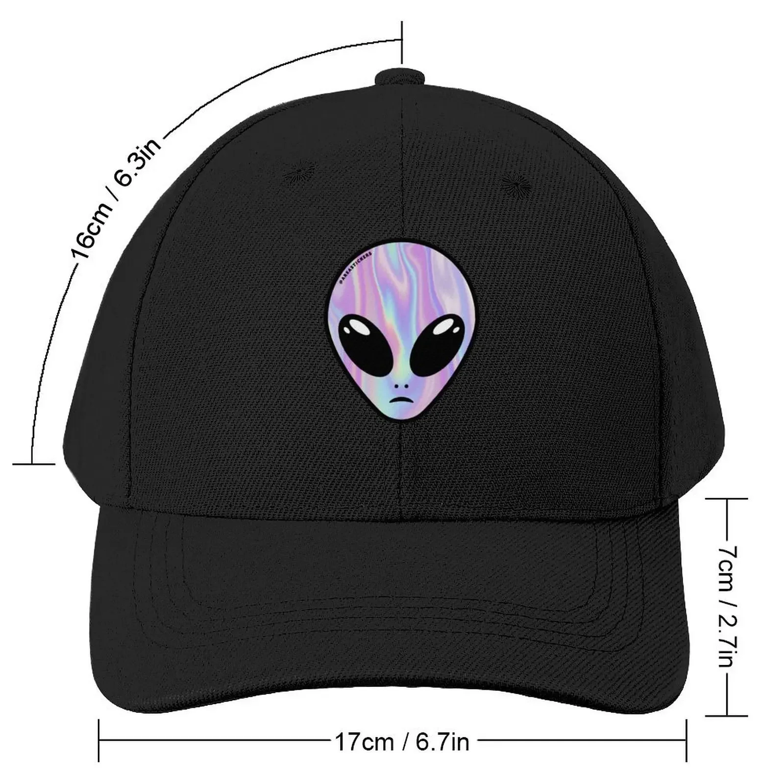 Alien head - Holographic pink skin Baseball Cap New In Hat New In The Hat Caps For Men Women's