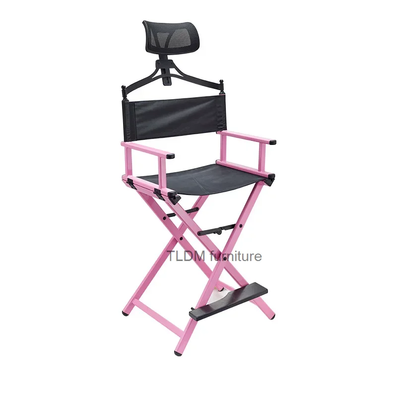 Outdoor Modern Portable All Aluminium Lounge Chair with Headrest - Portable Makeup Artist/Beach Chair Bar Office Makeup Chair