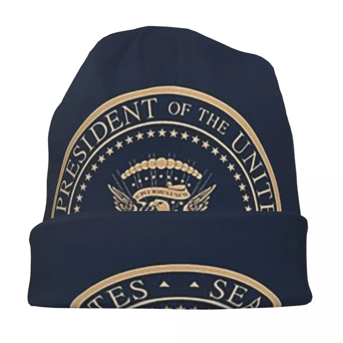 Donald Trump Presidential Seal Bonnet Hats Knitted Hat Casual Street USA Vote Election Skullies Beanies Hats Men\'s Warm Cap