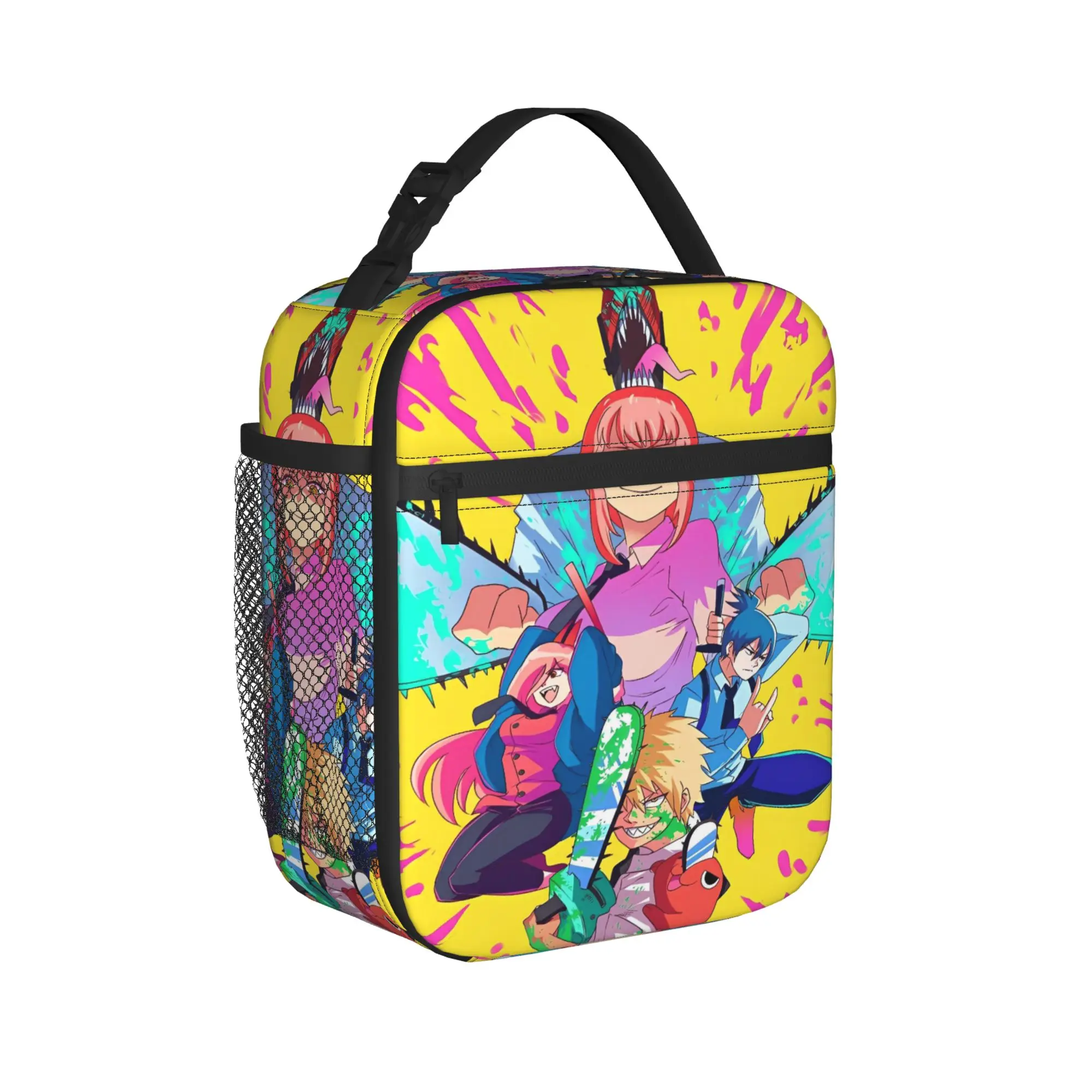Chainsaws Man Lunch Bag For Women Manga Series Print Lunch Box Casual School Cooler Bag Portable Waterproof Thermal Lunch Bags