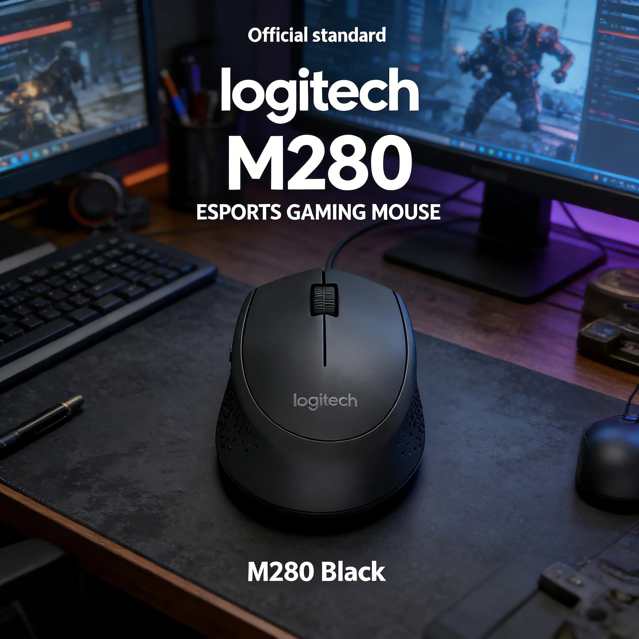 

Эргономичная беспроводная мышь Logitech M280, дальность действия 10 м, сенсор 1000 DPI, совместима с Mac, ПК, домашними компьютерами, Plug and Play