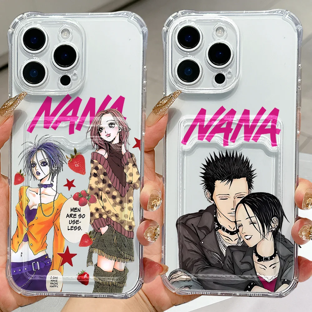 NEW Anime Nana OosakiS Card Hold Phone Case For Samsung Galaxy S26 S25 S24 S23 S22 S21 S20 FE Edge Plus Ultra M33 M53 M54 5G