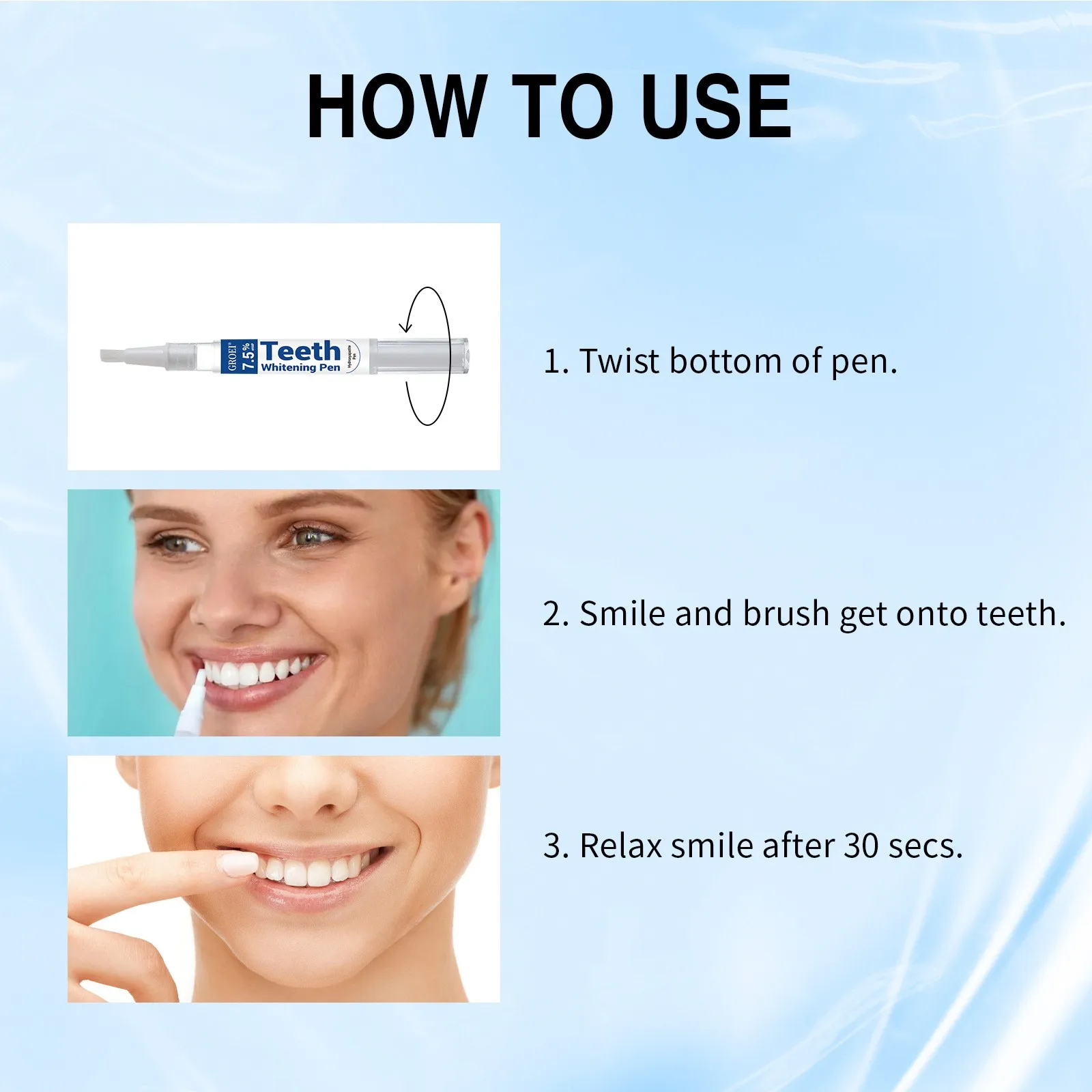 Idroxyapatite Dentifricio Placca dentale Smacchiatore Pulizia Alito fresco orale Migliora lo sbiancamento dei denti sensibile Penna gel per denti