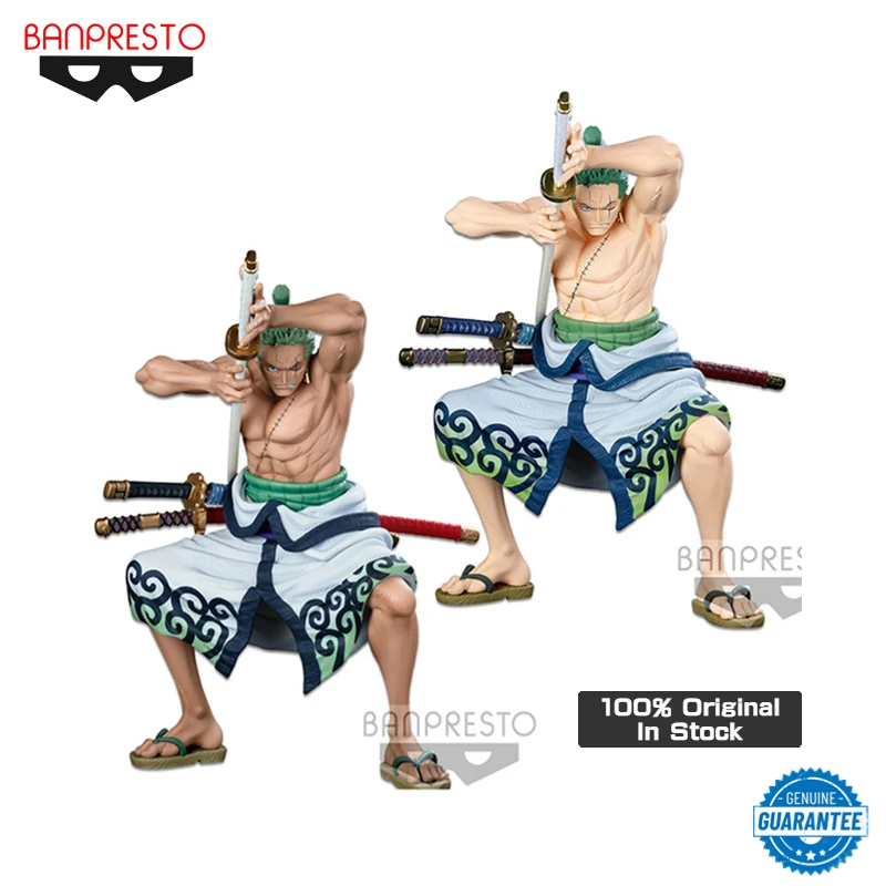 

Genuine Original Banpresto One Piece BWFC 10th Anniversary Wanno Country SMSP Zoro Collectible Figure Model Toy Gift Ornament