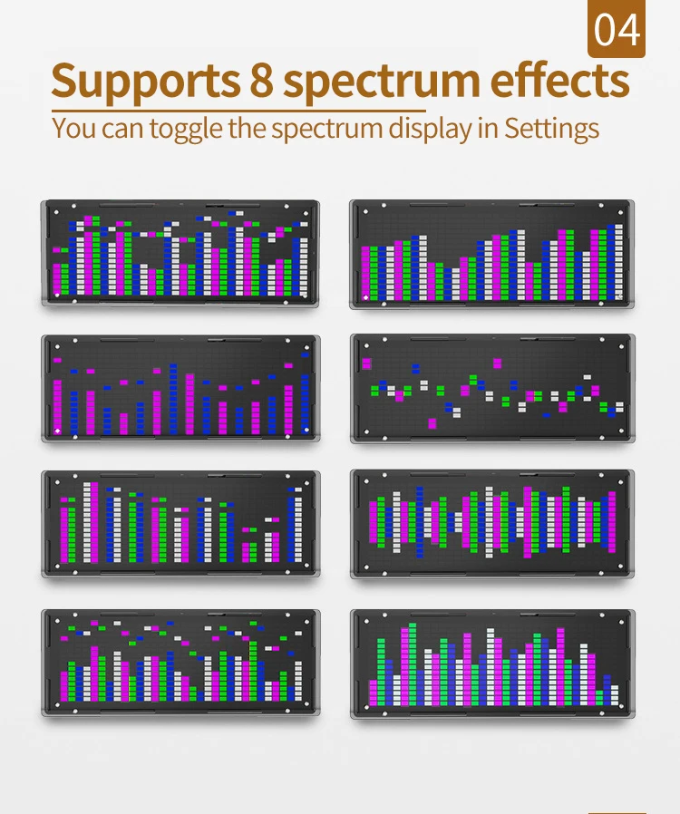 

Led Music Spectrum Display Diy Kit Rhythm Light Clock 8 Kinds Mode SMD Soldering Project Level Display Light 16x32