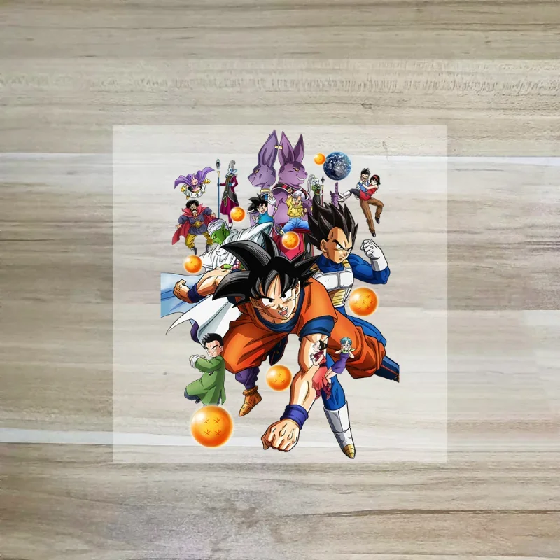 Dragon Ball Patch Iron Transfer Stickers Son Goku Vegeta IV Patches Kids Clothes DIY T-shirt Appliques Sticker Christmas Gift