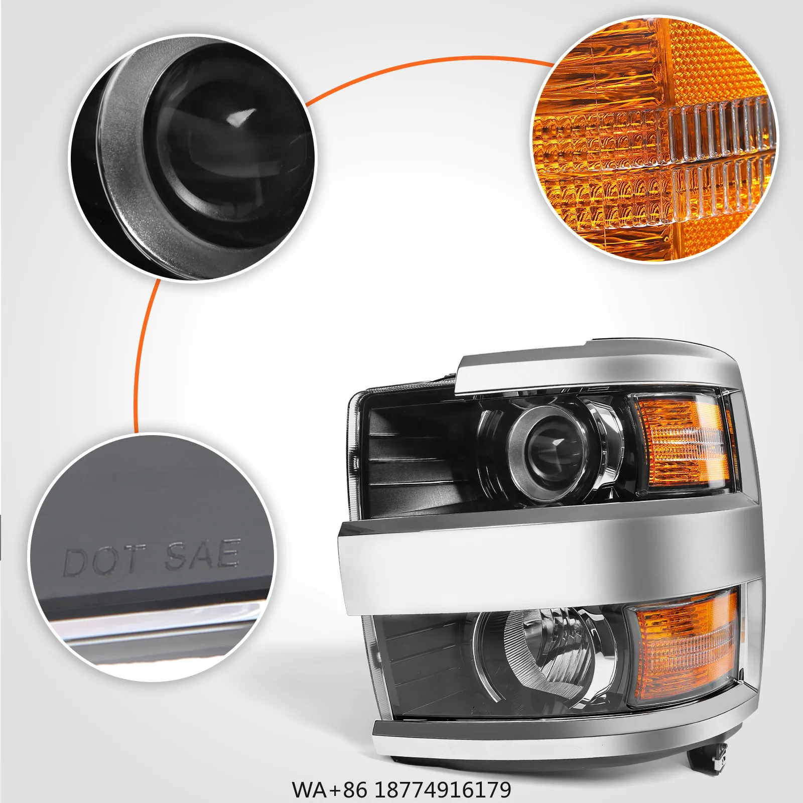 

Комплект передних фар в сборе с яркими оправами для автомобиля, пара, OEM 84096572 L, 84096573 R, замена для 15SLD2500