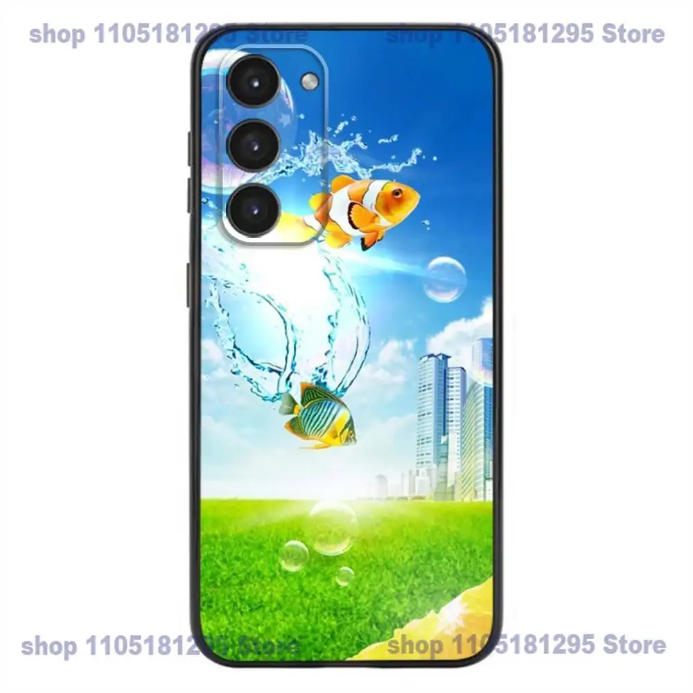 Funda de teléfono Frutiger Aero para Samsung Galaxy A32,21s,22,31,52,53,72,73, Note20,8,9,10 funda negra de silicona suave