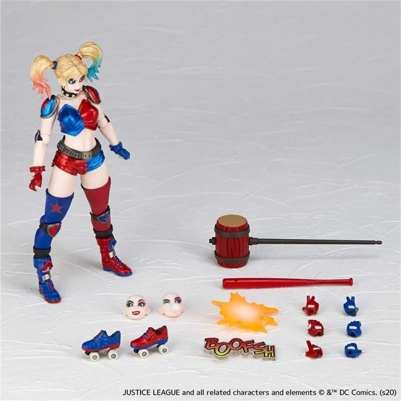 15cm Harle Quinn Action Figure Yamaguchi Harle Quinn Joker Joint Movable Figure Harleen Quinzel Models Pvc Collections Toys