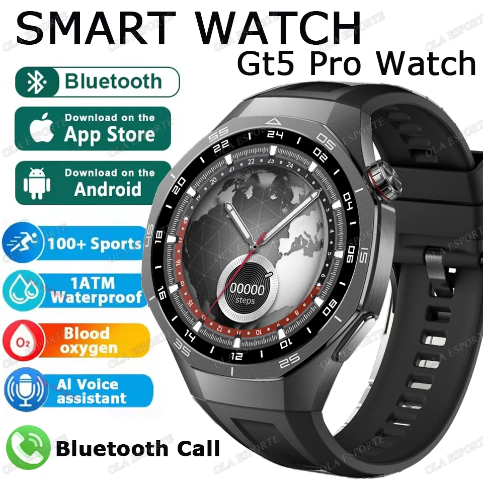 

Outdoor Sports Waterproof Smart Watch 2025 SOS Call Heart Rate Blood Pressure/Oxygen ECG Monitoring BT Call Women Men Smartwatch