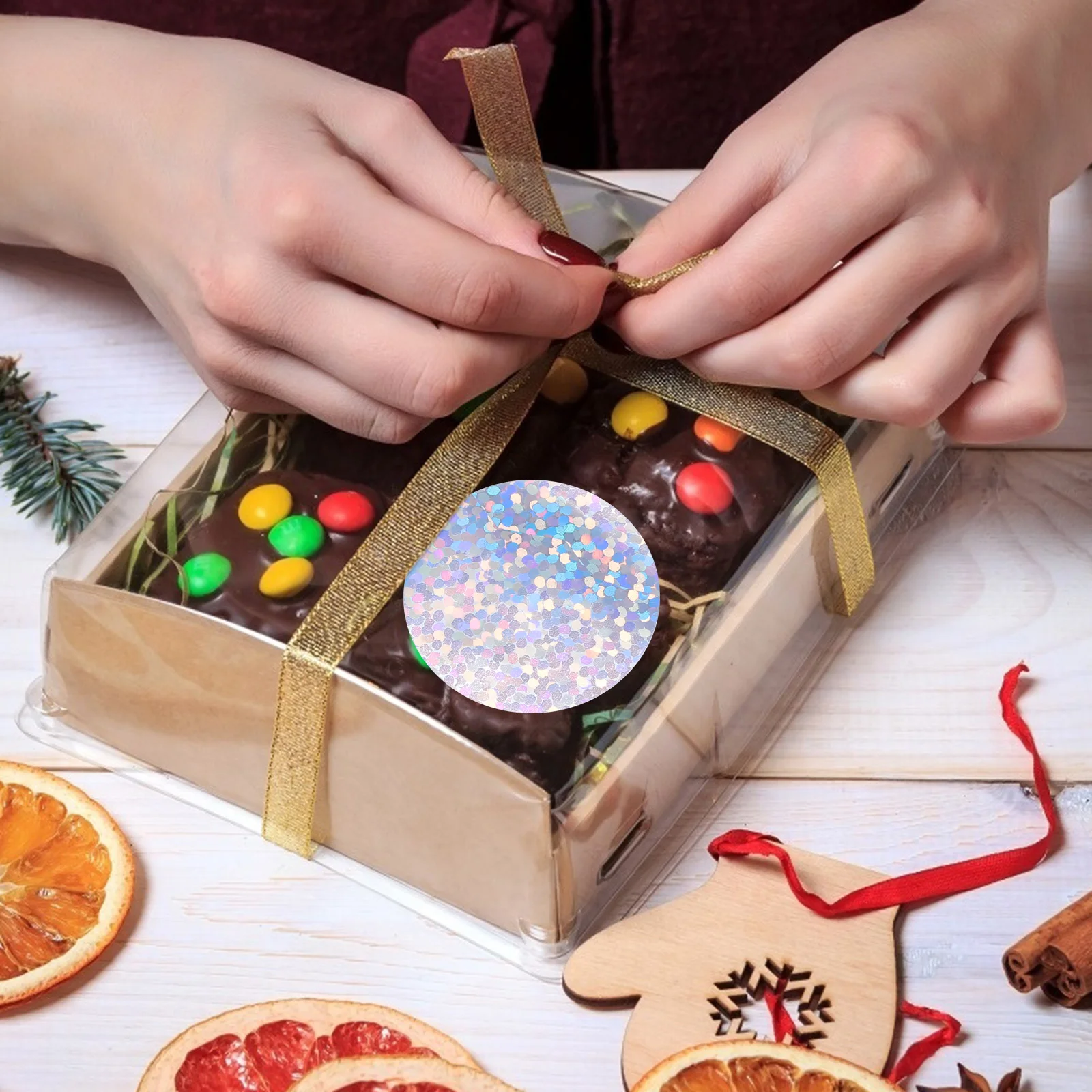 

1 Roll 12Mm X 12Mm Adhesive Diy Gift Wrapping Sealing Party Decor Scrapbooking Label Paper Stickers Multipurpose Self Adhesive