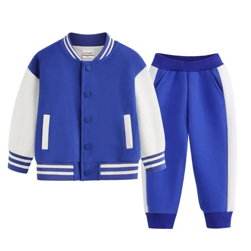 

Girls' Spring Autumn Set 2025 New Boys Casual Jacket Suit Children's Baseball Clothes Long Sleeve Kids Winter Two Piece Set