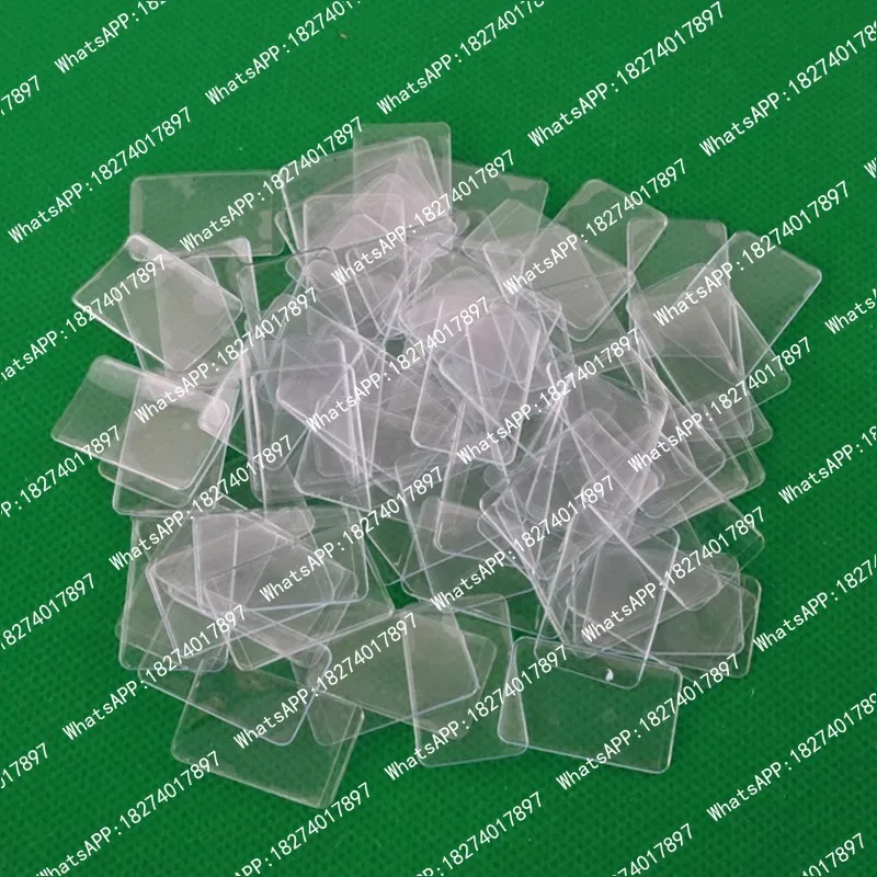 1000pcs Jewelry Label Protector Pouch Eye Glasses Optical Tag Clear Sleeve Ring Price Tags PVC Envelope Card Holder