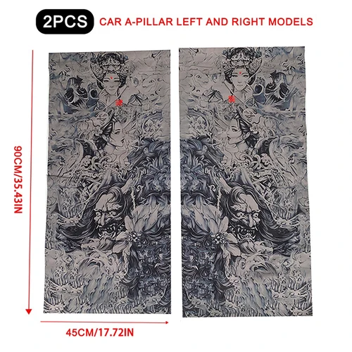 Imagen 2 del producto JDM modificación de coche Pilar A pegatina adhesiva autoadhesiva pegatina de coche modificación interior estilo de coche de moda