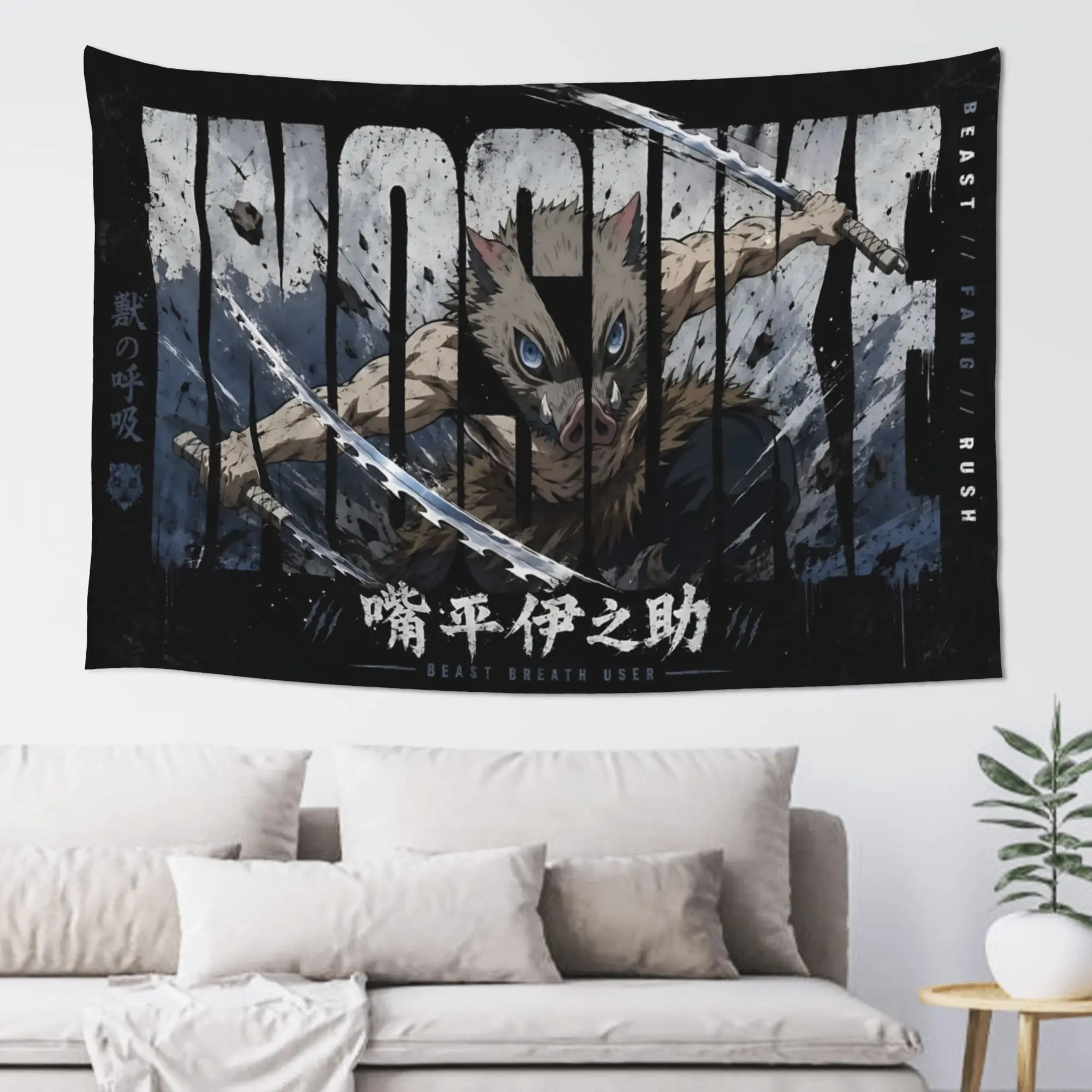 Customized Demon Slayer Cutecore Tapestry  Wall Hanging Blanket Tapestry Home Decor Items Wall Decorations