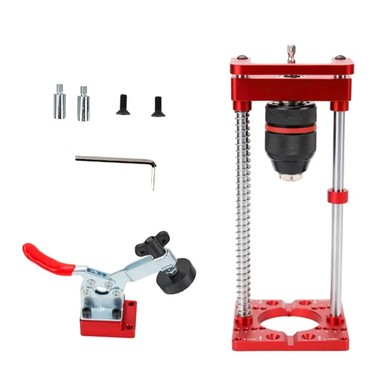 

Ручной держатель дрели для деревообработки, прочный, ручной держатель для электрической дрели, ручной верстак, локатор отверстий на петлях 35 мм