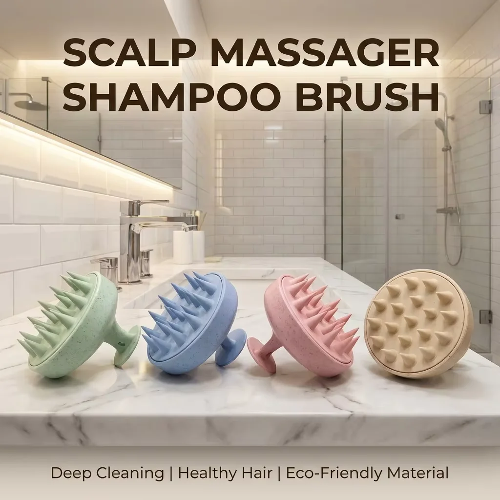 Hair Care Routine - Spazzola in silicone per shampoo, pettine
