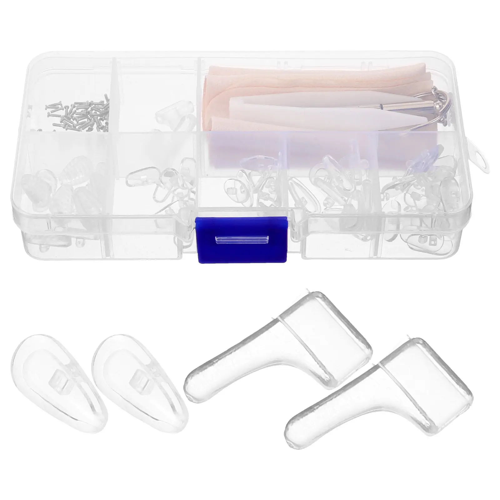 

1Set Nose Pads for Eyeglasses Silicone Cushions Comfortable Soft Nose Bridge Pads Anti-Irritation Glasses Sunglasses Repair Kit