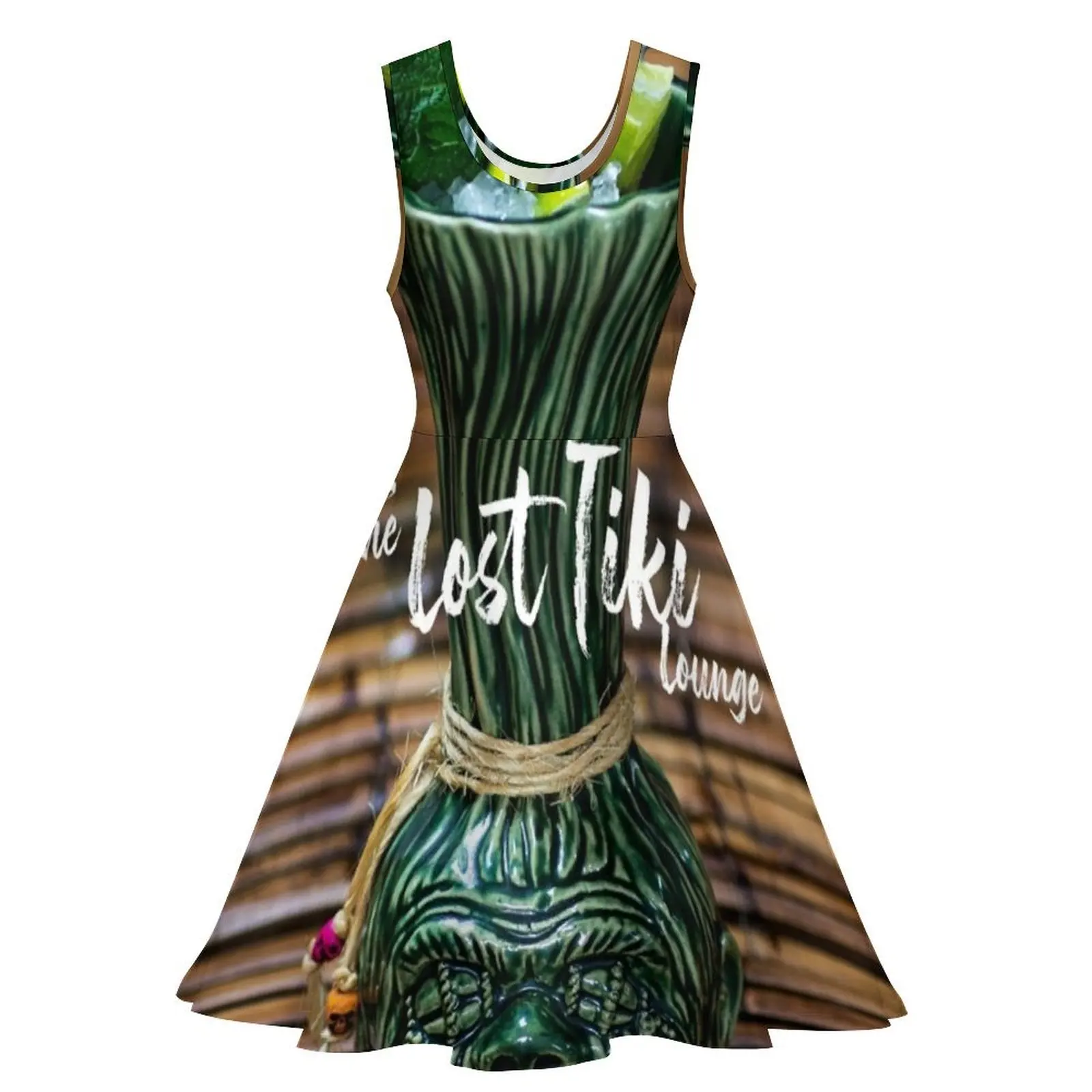 The Lost Tiki Lounge - Official Merch - Zombie Mug Sleeveless Dress elegant chic wedding evening dresses evening dress women