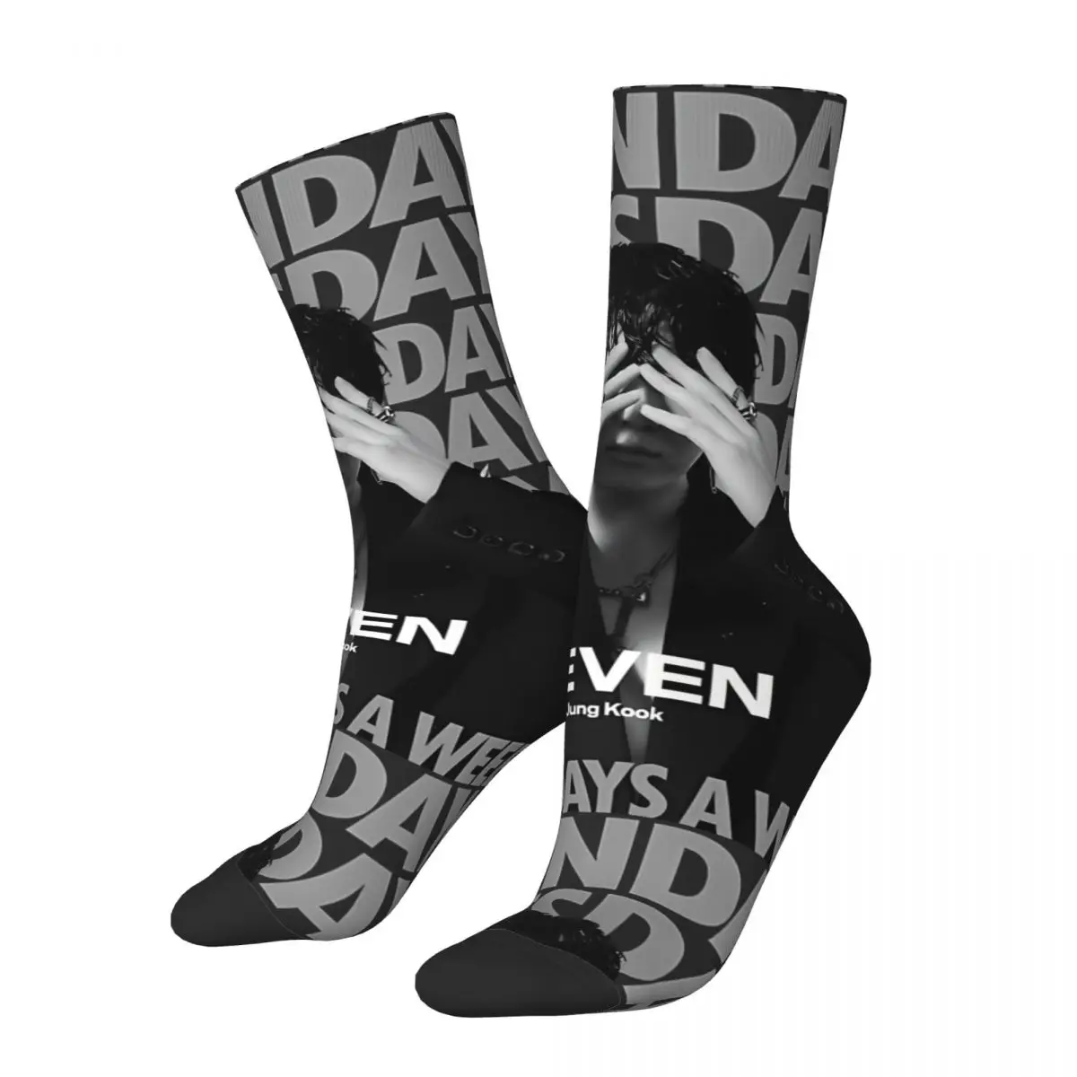 Hip Hop Retro Groovy Crazy Men's compression Socks Unisex Jungkook Harajuku Pattern Printed Funny Novelty Happy Crew Sock Boys