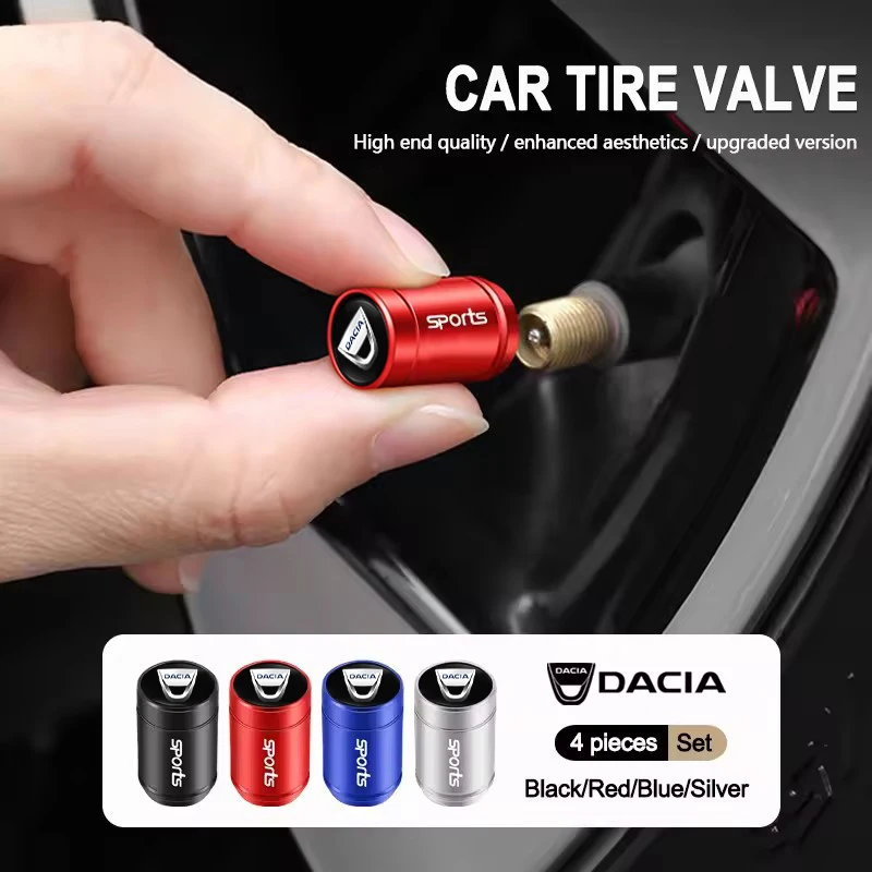 4 قطعة عجلة السيارة الإطارات صمام قبعات الهواء الجذعية يغطي ل داسيا داستر لوجان الربيع سانديرو Stepway Dokker Lodgy عداء ببطء MCV #1