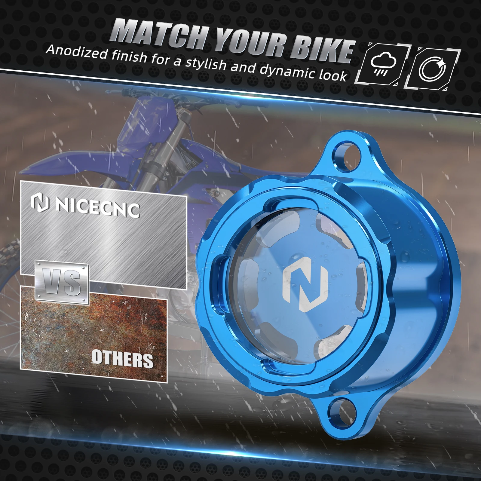 NICECNC لياماها YZ450F 2023-2024 YZ450FX WR450F 2024 YZ 450F 450FX WRF 450 غطاء مرشح زيت المحرك الشفاف BHR-13447-00-00