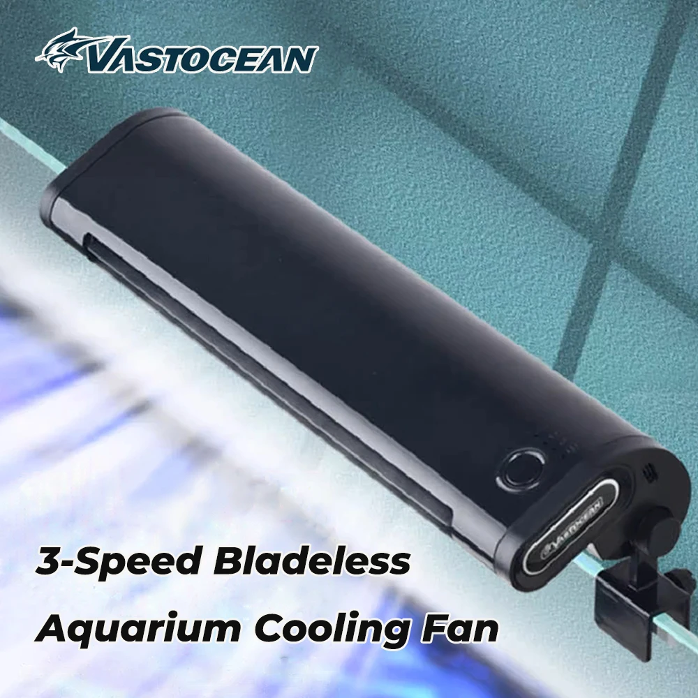 VASTOCEAN 3 Speed Bladeless USB Type-C Interface Saltwater Freshwater Aquarium Fish Tank Chiller Cooler Cooling Fan