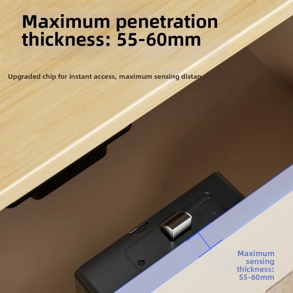 Non Perforated NFC Sensing Drawer Card Lock Card Swiping Invisible Design Cabinet Lock Battery Display Double Opening view 4