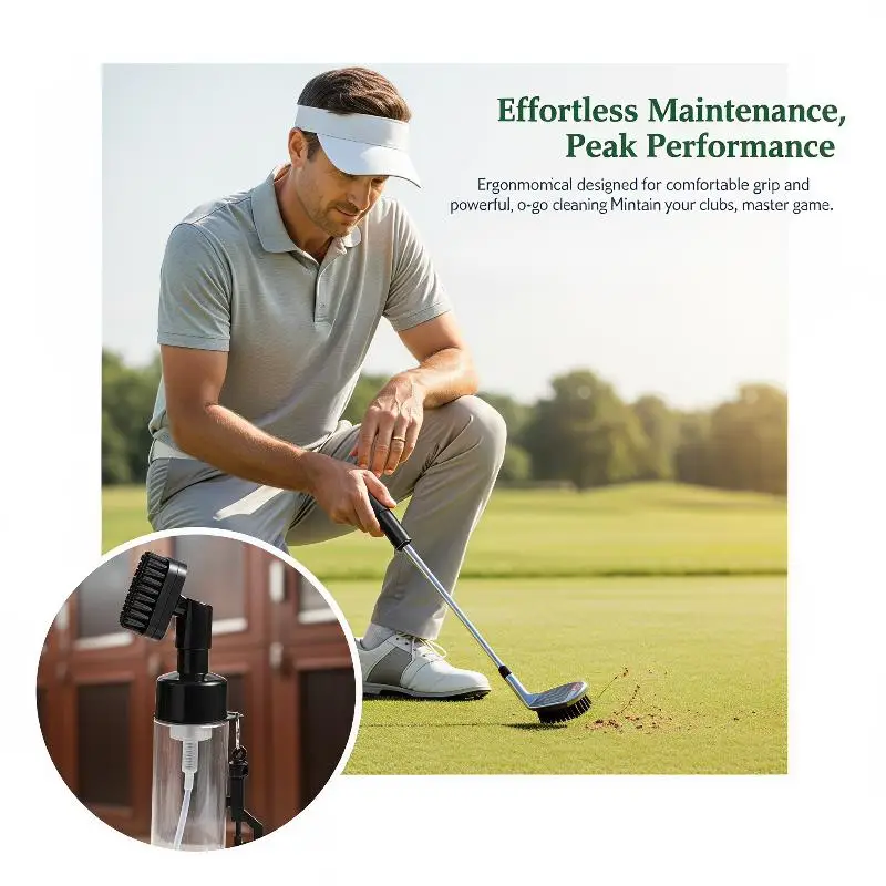 Golf Club Cleaning Brush Tool with Leakproof Squeeze Reservoir Tube Lightweight for Golf Enthusiasts Gifts