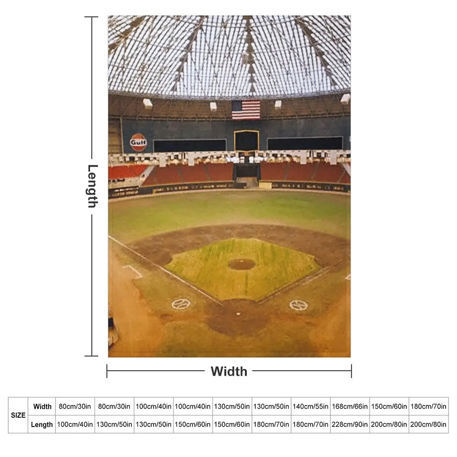 Houston Astrodome, Astrodome with grass, Houston Baseball Stadium, Old Ballparks, old Stadiums, Dome Stadiums, Throw Blanket