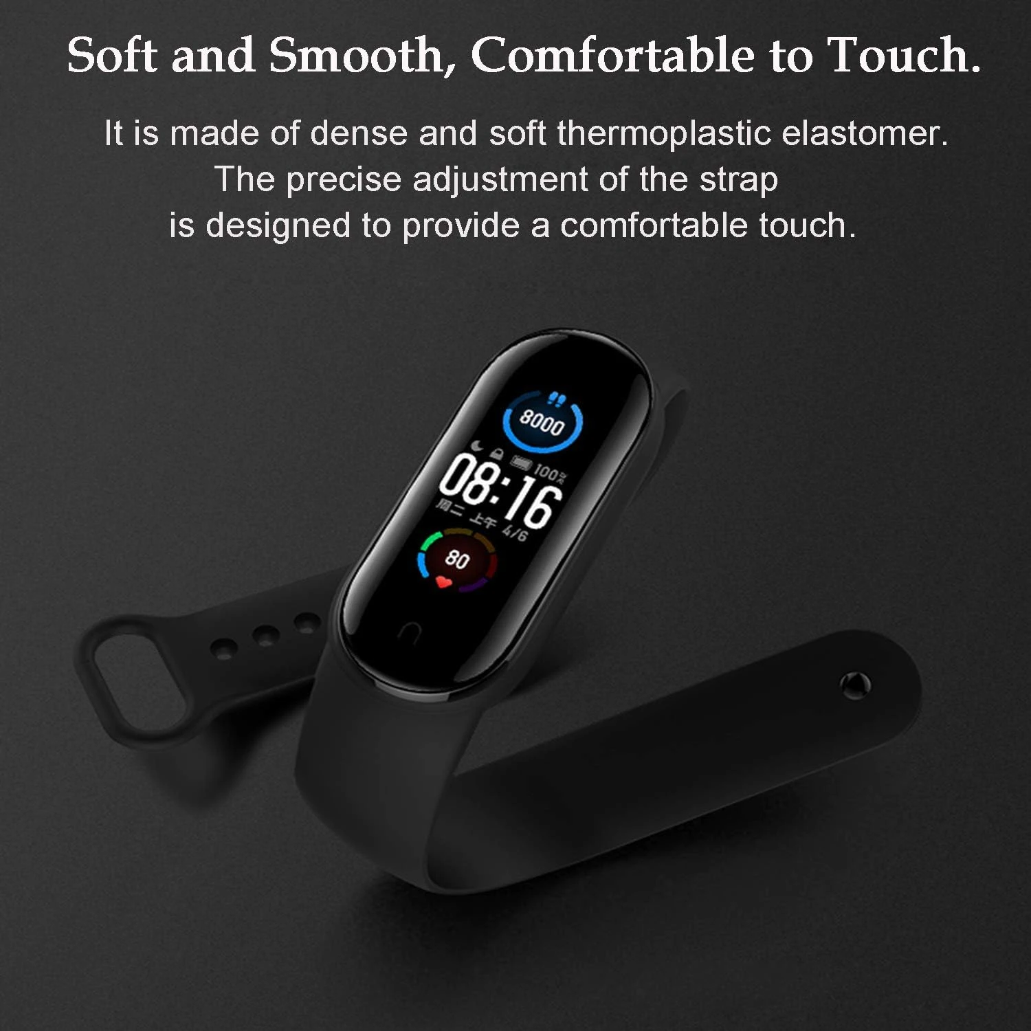 Keep Your Investment Secure and Safe in Style with Stylish, Fashionable, and Durable Silicone Anti-Lost Straps for Mi Band 7, Mi