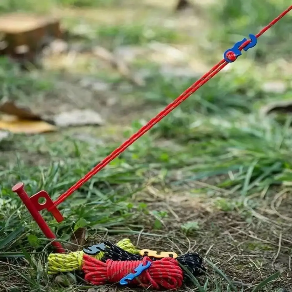 

4Pcs Reinforced Outdoor Tent Ropes with Buckles Ensure Safety Canopy Ropes Tensioner High-strength Windproof Rope