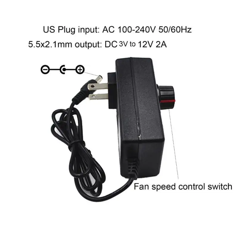 

652F US Plug Speed-regulating Blower 12V Grill Stove Outdoor Mobile Portable with Small Air Collecting Duct Cooking Fan